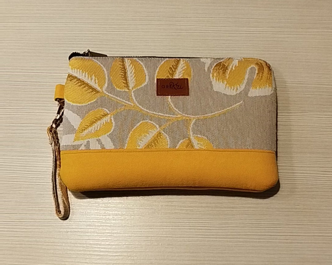 Pochette fantasia foglie_GreKri Bags