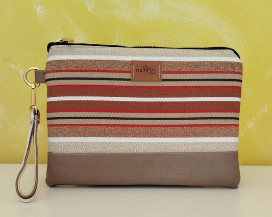 pochette a righe fondo similpelle_GreKri Bags